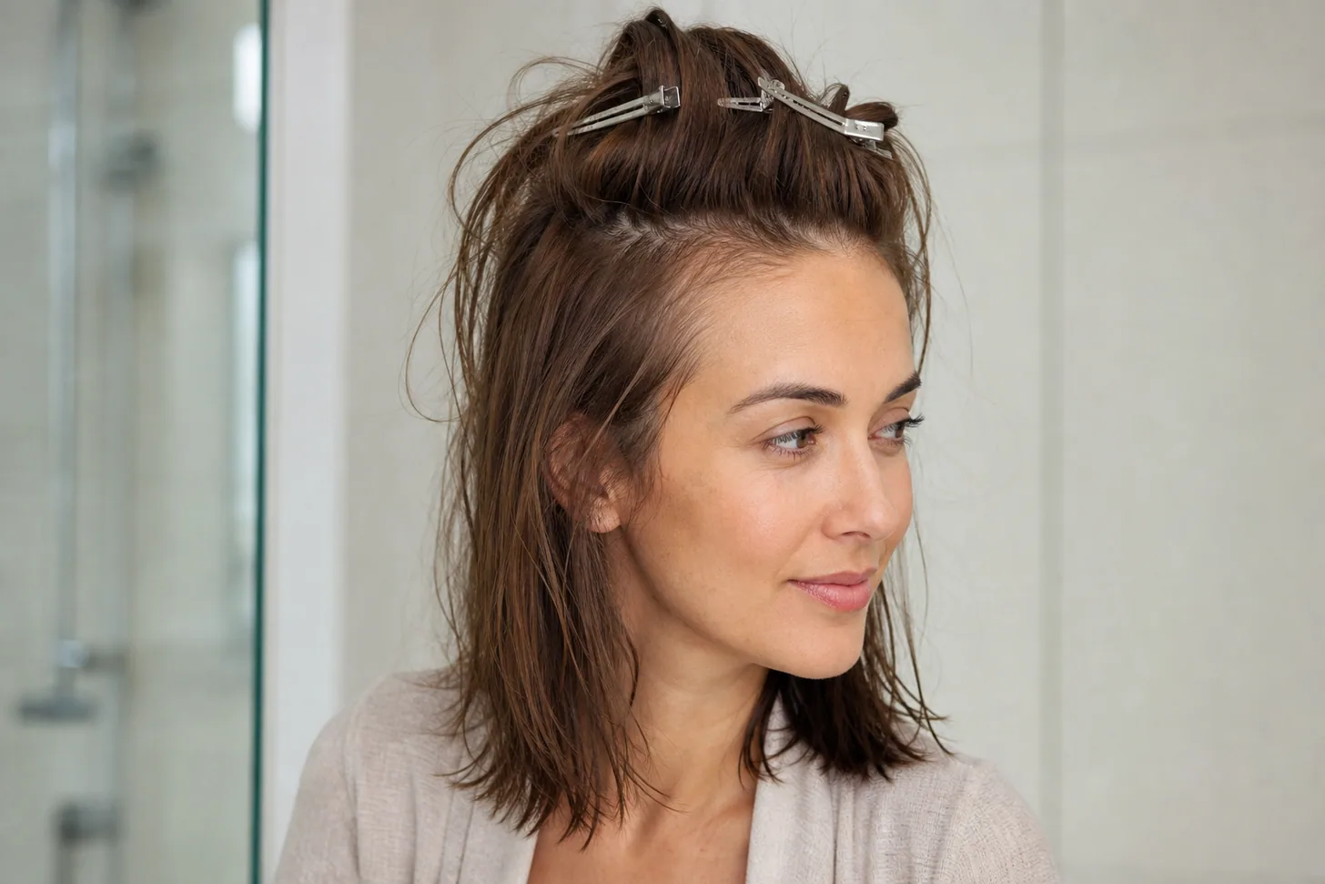 Air-drying fine hair