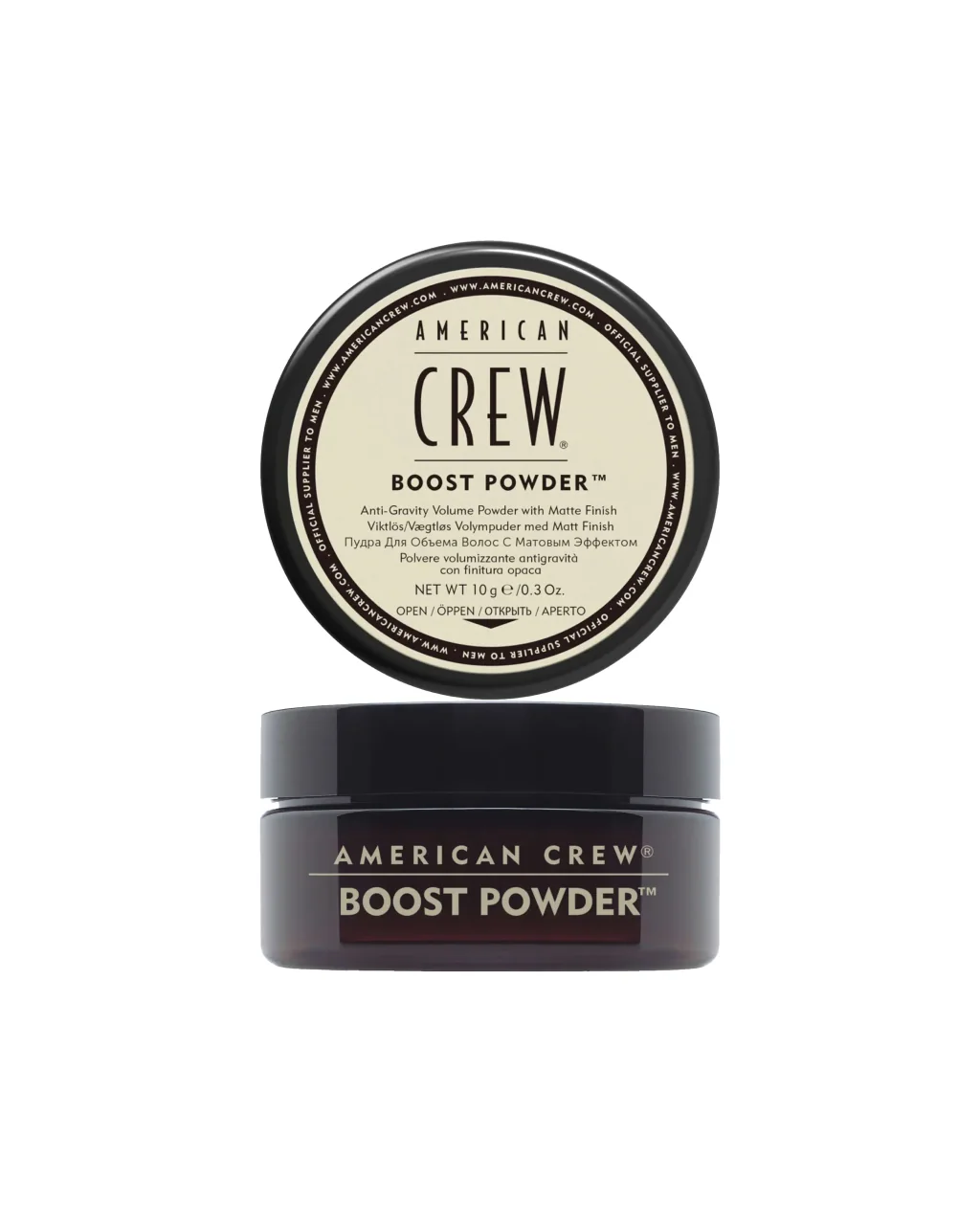American Crew Boost Powder, a matte texture powder for men with thin hair