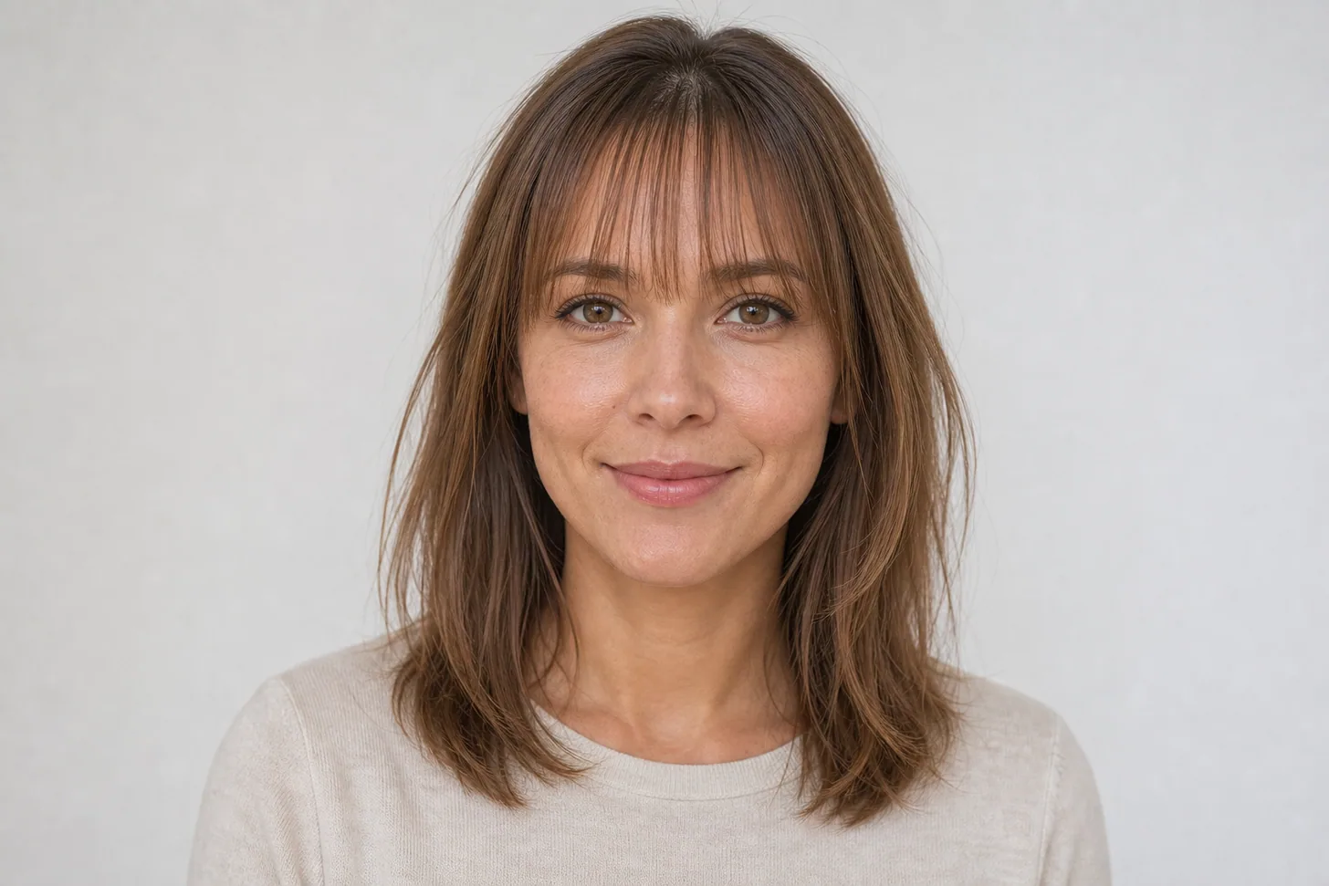 Bangs for thin hair and a big forehead