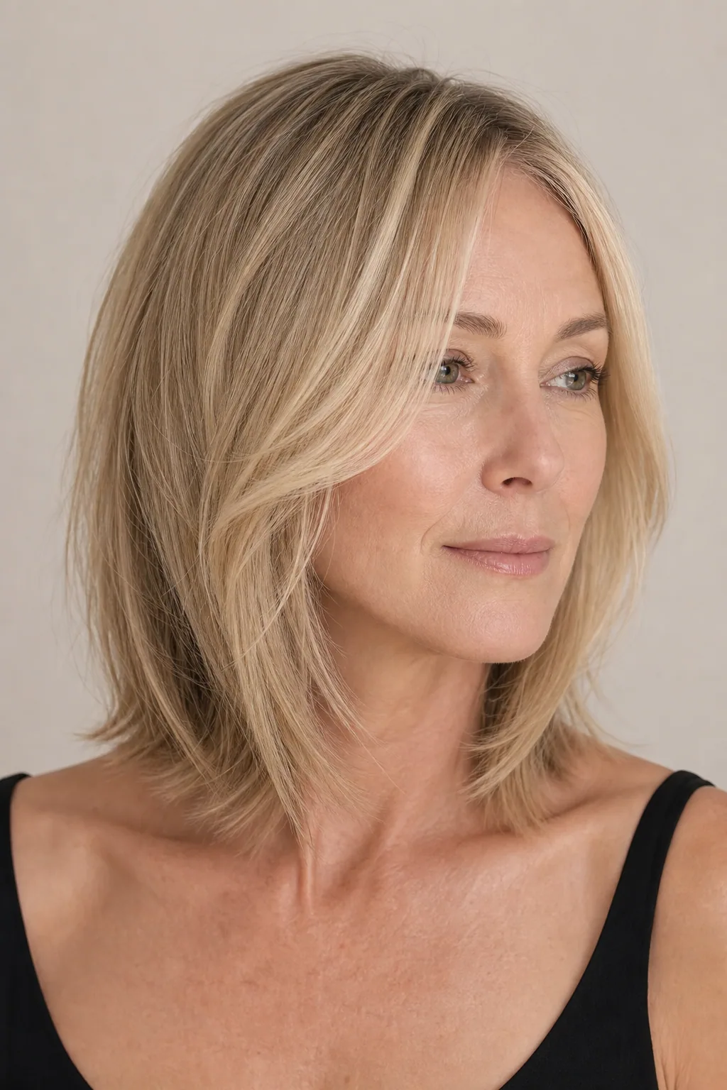 Collarbone lob on fine hair with face-framing starting at the jaw and graduating into the length