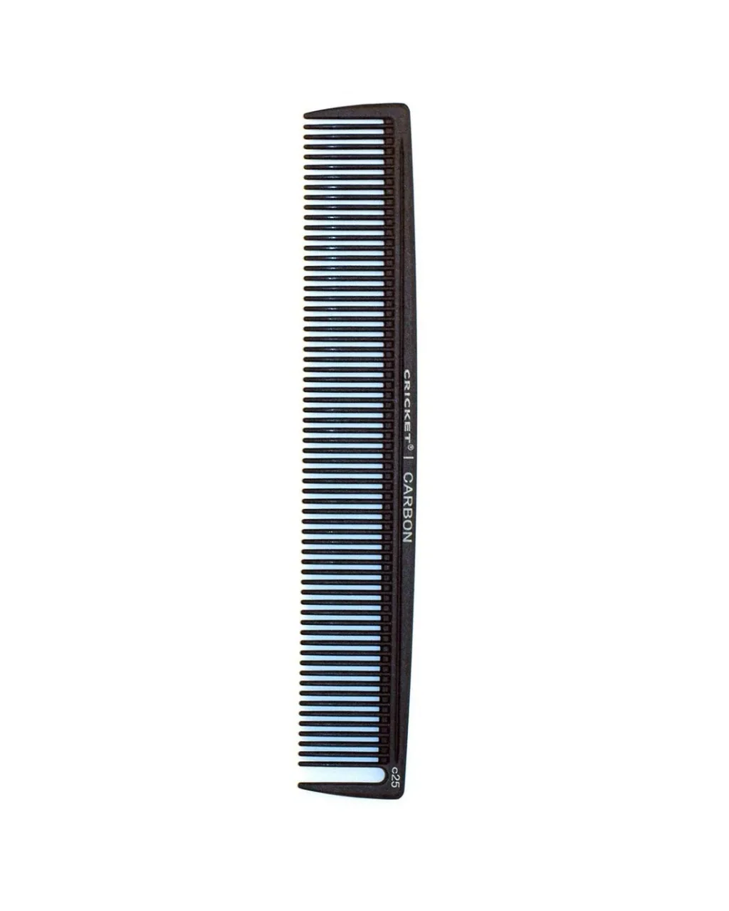 Cricket Carbon Comb C25 multi-purpose comb in matte black carbon, a heat-resistant comb for fine hair