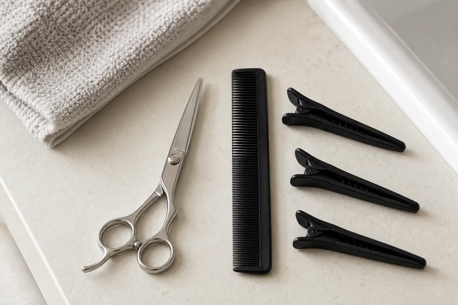 Cutting fine hair at home