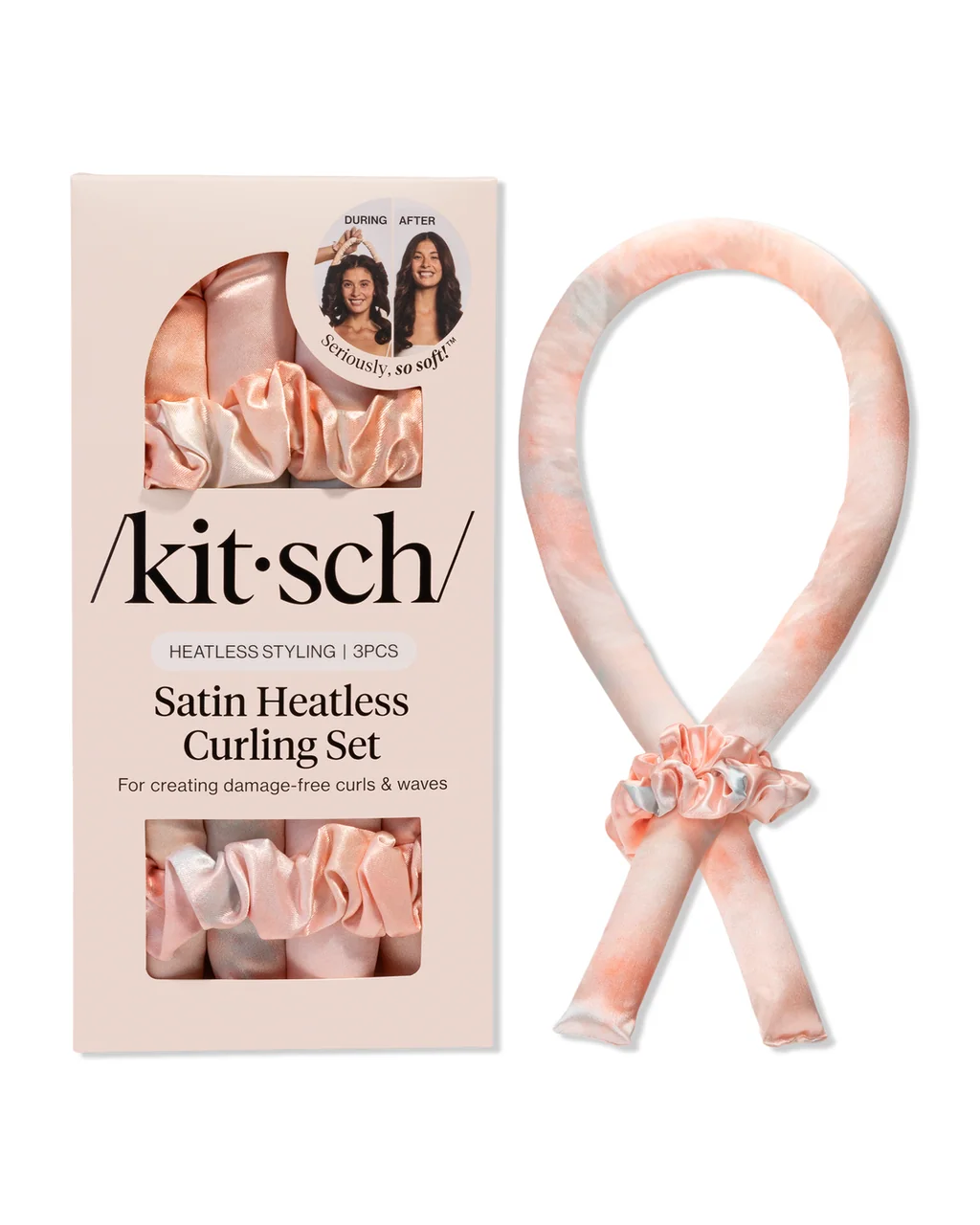 Kitsch Satin Heatless Curling Set, a no-heat roller set for fine hair