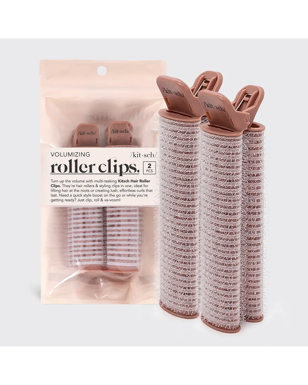 Kitsch Volumizing Roller Clips, self-grip velcro rollers for root lift on fine hair