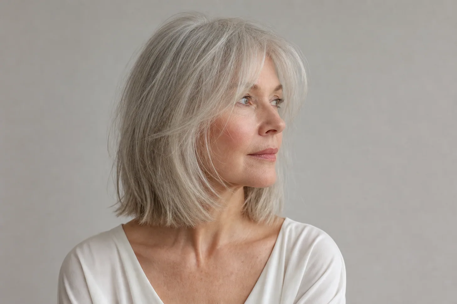 16 medium-length hairstyles for fine hair over 60