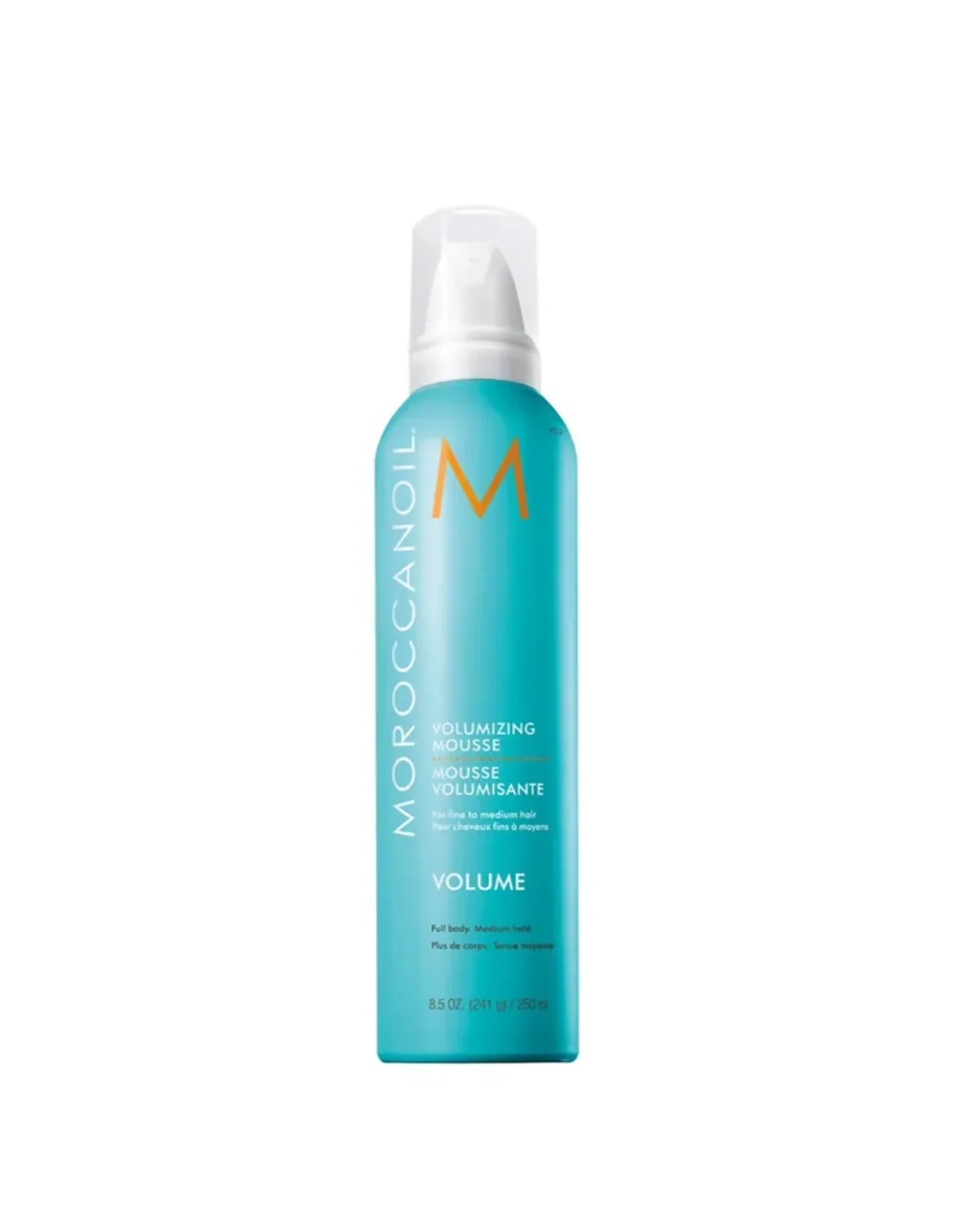 Moroccanoil Volumizing Mousse, a flexible strong-hold mousse for fine hair