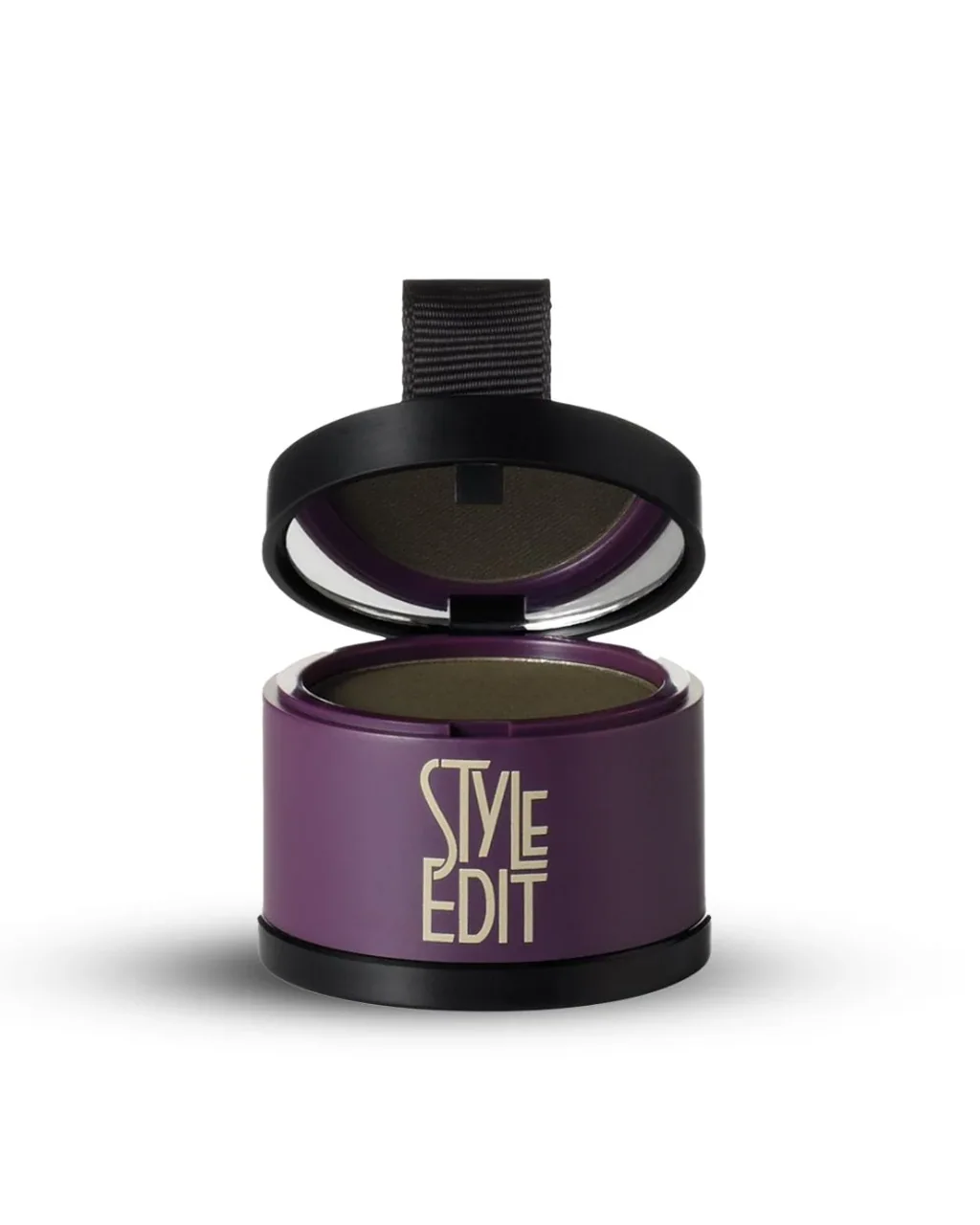 Style Edit Root Touch-Up Powder compact with its applicator, a binding root powder for fine hair