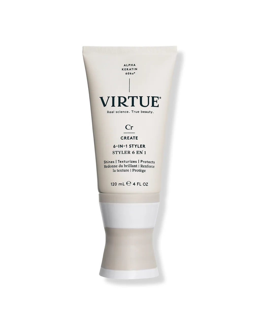 Virtue One For All 6-in-1 Styler, a lightweight multi-tasking styling cream for fine hair